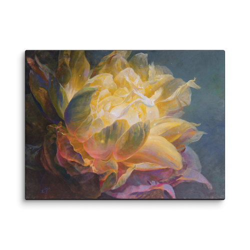 Golden Flower | Al Choi Energy Art | Unframed Canvas Print