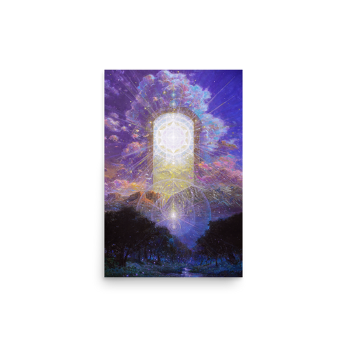 Calm reflection décor—Gate of Life print in serene setup