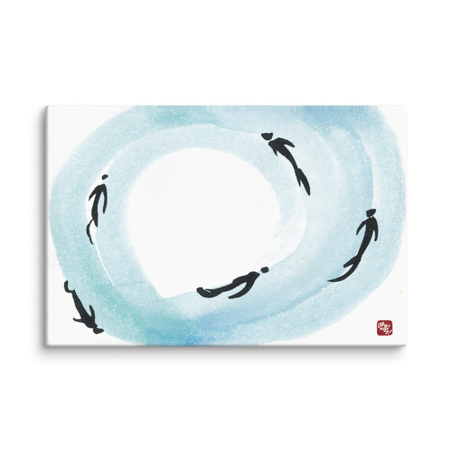 Life | Life In Motion Series| Manwol Energy Art | Unframed Canvas Print