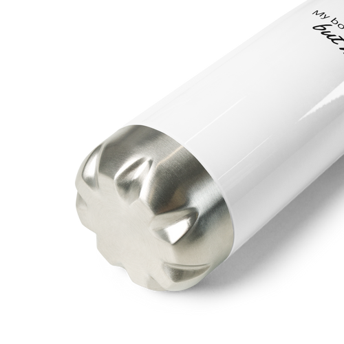 MY BODY IS NOT ME - Simple | Stainless Steel Water Bottle | White