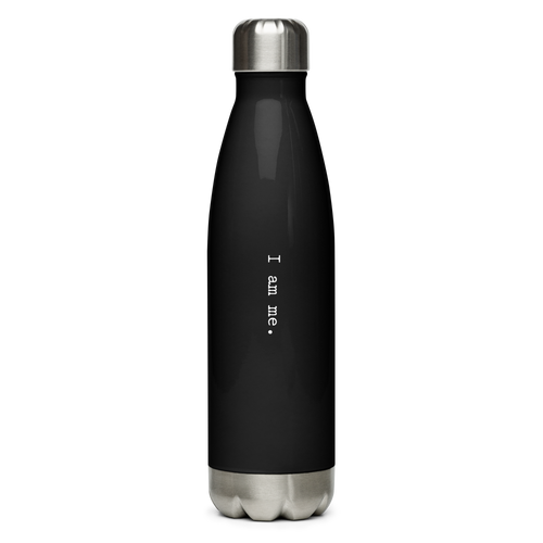 I AM ME - Simple & Vertical | Stainless Steel Water Bottle | Black