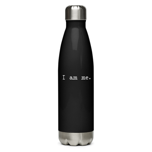 I AM ME - Simple & Horizontal | Stainless Steel Water Bottle | Black