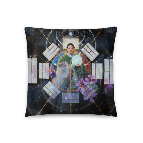 Sacred Mother of Ancient Korea Throw Pillow by Al Choi
