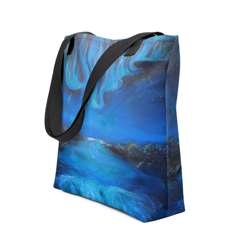 Northern Lights 2 Tote Bag Energy Art by Karina Woldt