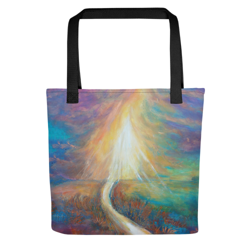 Path into Light Tote Bag Energy Art by Karina Woldt