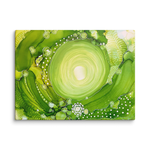 HEART CHAKRA by Rebecca Woldt Unframed Canvas Print
