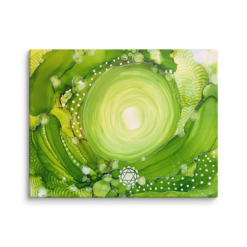 HEART CHAKRA by Rebecca Woldt Unframed Canvas Print
