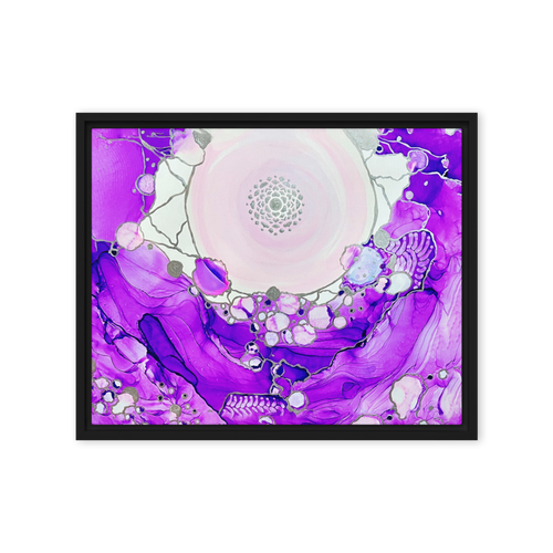 CROWN CHAKRA by Rebecca Bond Framed Canvas Print