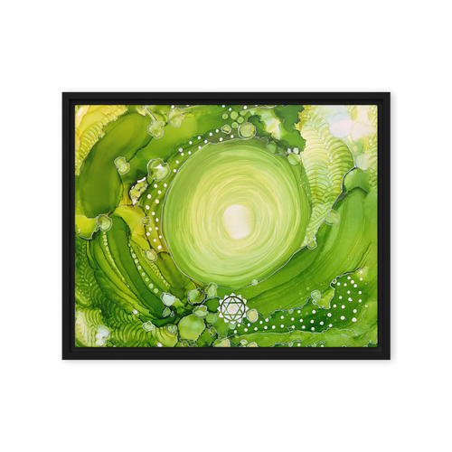 HEART CHAKRA by Rebecca Bond Framed Canvas Print