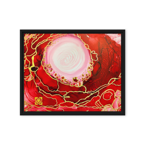 ROOT CHAKRA by Rebecca Bond Framed Canvas Print