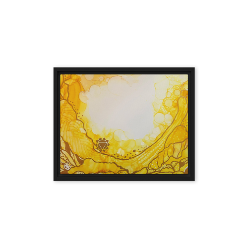 SOLAR PLEXUS CHAKRA by Rebecca Bond Framed Canvas Print