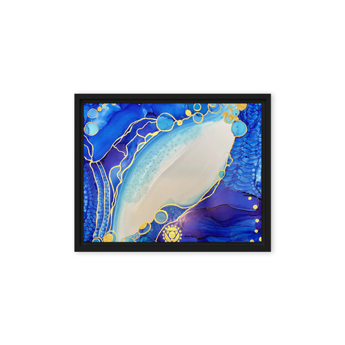 THROAT CHAKRA by Rebecca Bond Framed Canvas Print