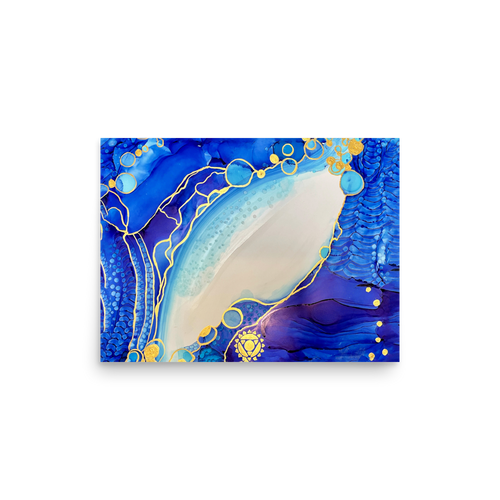 THROAT CHAKRA by Rebecca Bond Unframed Paper Print