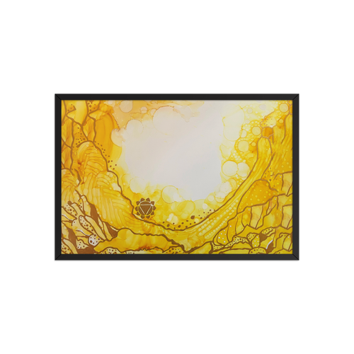SOLAR PLEXUS CHAKRA by Rebecca Bond Framed Paper Print