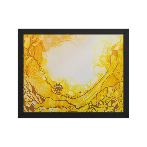 SOLAR PLEXUS CHAKRA by Rebecca Bond Framed Paper Print