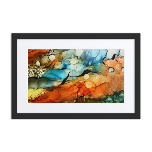 DESERT LANDSCAPE by Rebecca Bond Framed Paper Print with Mat