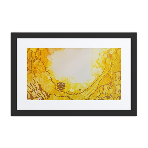 SOLAR PLEXUS CHAKRA by Rebecca Bond Framed Paper Print with Mat