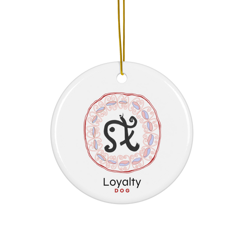 DOG Zodiac Animal Energy Art by Manwol Ceramic Ornament