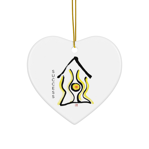 SUCCESS Fortune Talisman Energy Art by Manwol Ceramic Ornament