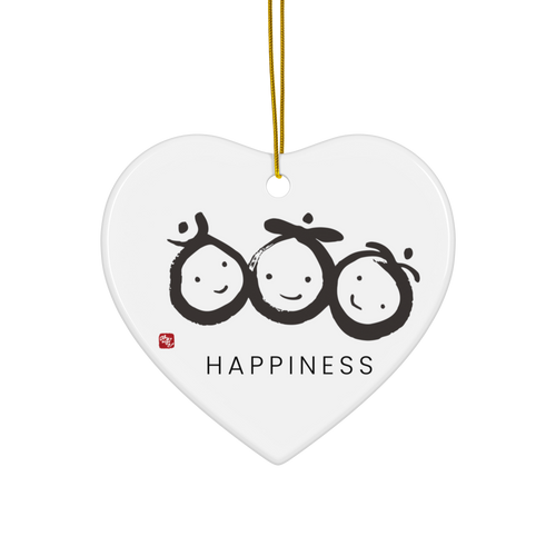 HAPPINESS, FLOURISHING, & BLESSINGS Fortune Talisman Energy Art by Manwol Ceramic Ornament