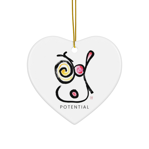 REACH YOUR HIGHEST POTENTIAL Fortune Talisman Energy Art by Manwol Ceramic Ornament