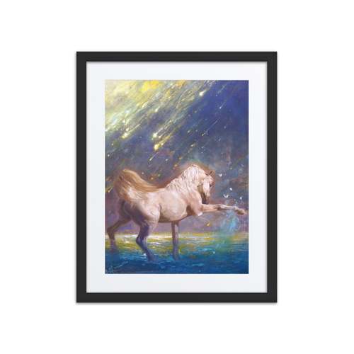 Dancing Light | Al Choi Energy Art | Framed Paper Print with Mat