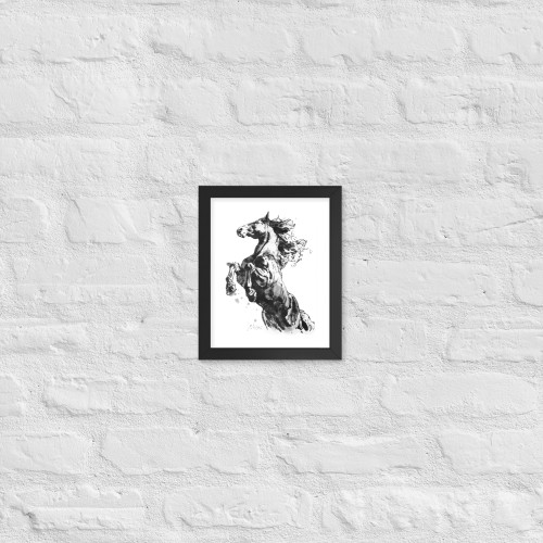 Horse Ink Painting 2 | Al Choi Energy Art | Framed Paper Print