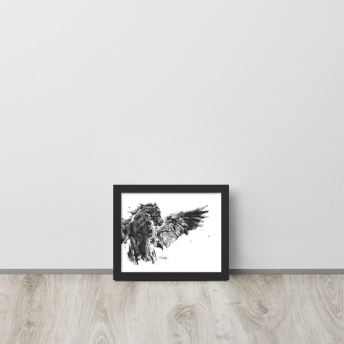 Horse Ink Painting 7 | Al Choi Energy Art | Framed Paper Print