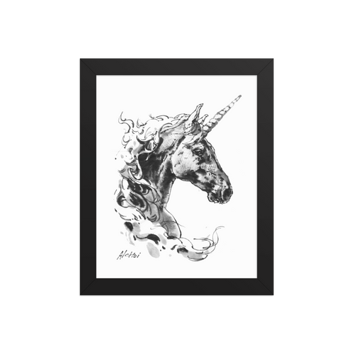 Horse Ink Painting 8 | Al Choi Energy Art | Framed Paper Print