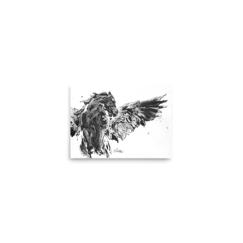 Horse Ink Painting 7 | Al Choi Energy Art | Unframed Paper Print