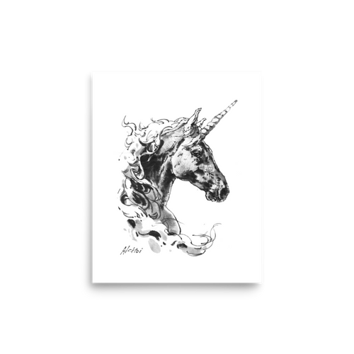 Horse Ink Painting 8 | Al Choi Energy Art | Unframed Paper Print