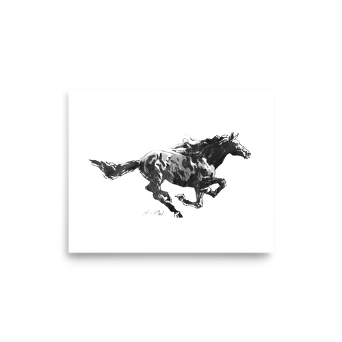 Horse Ink Painting 12 | Al Choi Energy Art | Unframed Paper Print