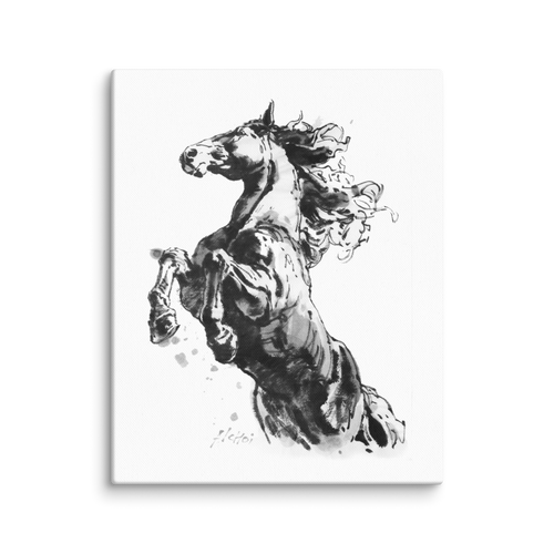 Horse Ink Painting 2 | Al Choi Energy Art | Unframed Canvas Print
