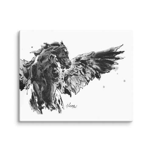 Horse Ink Painting 7 | Al Choi Energy Art | Unframed Canvas Print