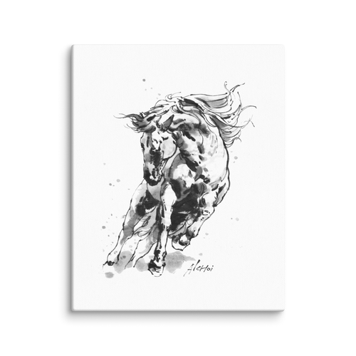 Horse Ink Painting 9 | Al Choi Energy Art | Unframed Canvas Print