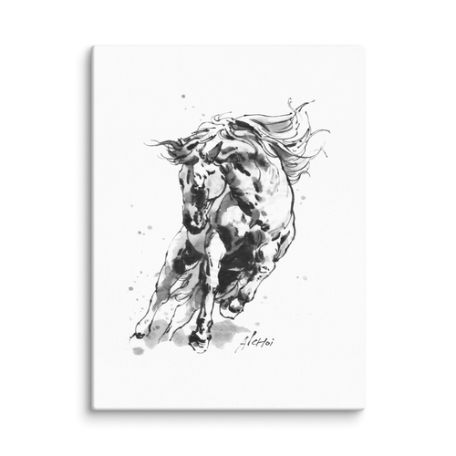 Horse Ink Painting 9 | Al Choi Energy Art | Unframed Canvas Print