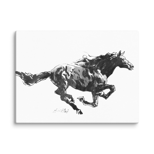 Horse Ink Painting 12 | Al Choi Energy Art | Unframed Canvas Print
