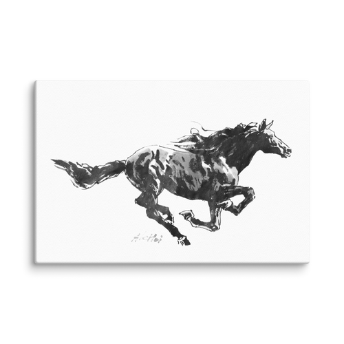 Horse Ink Painting 12 | Al Choi Energy Art | Unframed Canvas Print