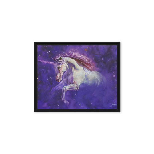 A Star Emerging from the Darkness | Al Choi Energy Art | Framed Canvas Print