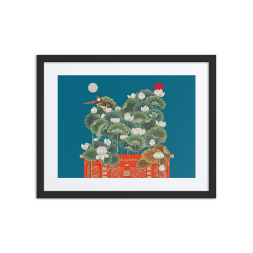 Magic in a Dream - Energy Art by Meekyung Shin - Framed Paper Print with Mat