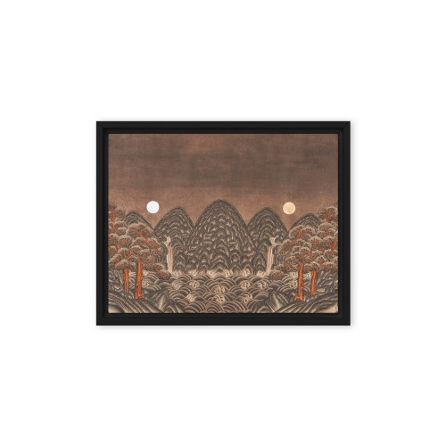Where Night and Day Coexist - Energy Art by Meekyung Shin - Framed canvas