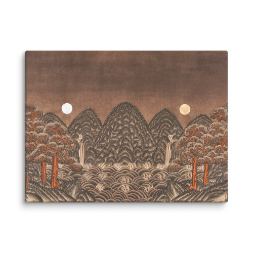  Where Night and Day Coexist - Energy Art by Meekyung Shin - Unframed Canvas Print