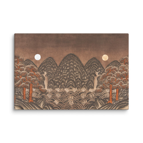  Where Night and Day Coexist - Energy Art by Meekyung Shin - Unframed Canvas Print