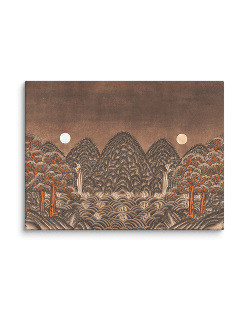  Where Night and Day Coexist - Energy Art by Meekyung Shin - Unframed Canvas Print