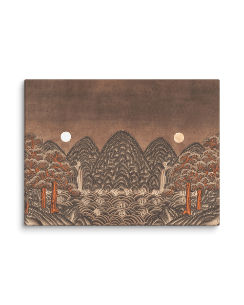  Where Night and Day Coexist - Energy Art by Meekyung Shin - Unframed Canvas Print