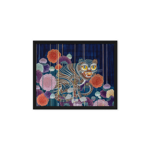  The Cycle of Life - Energy Art by Meekyung Shin - Framed Canvas Print