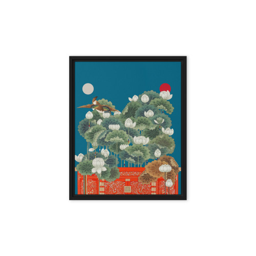 Magic in a Dream - Energy Art by Meekyung Shin - Framed Canvas Print