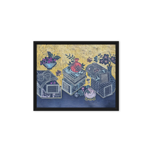 Blessings Upon Blessings 2504 - Energy Art by Meekyung Shin - Framed Canvas Print