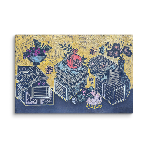 Blessings Upon Blessings 2504 - Energy Art by Meekyung Shin - Unframed Canvas Print