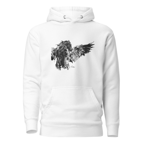 HORSE INK PAINTING 7 by Al Choi Unisex Premium Pullover Hoodie